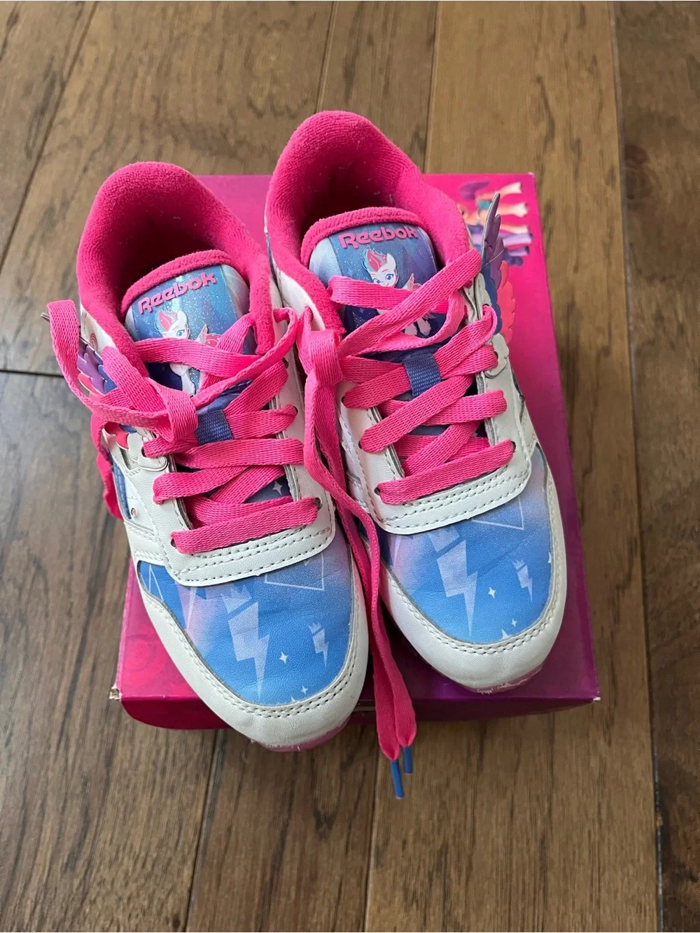 Reebok My Little Pony Zipp Kids Pink and Blue Sneakers - size 11